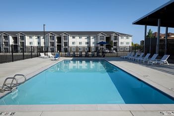 Outdoor heated swimming pool